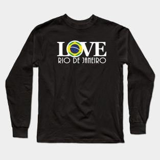 LOVE Rio De Janeiro (white text) Long Sleeve T-Shirt